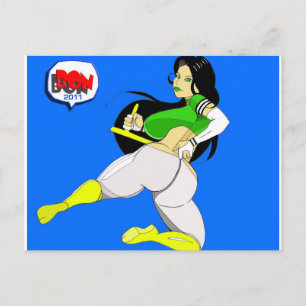 Carte postale de levage de garde de DUCK-GIRL