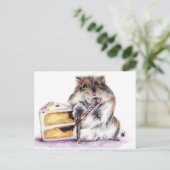 Carte postale de l'heure d'anniversaire (Hamster) (Debout devant)