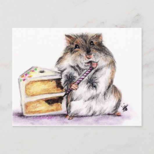 Carte postale de l'heure d'anniversaire (Hamster) (Devant)