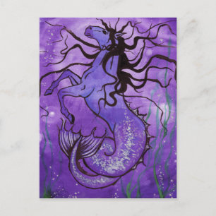 Carte postale de l'hippocampe pourpre