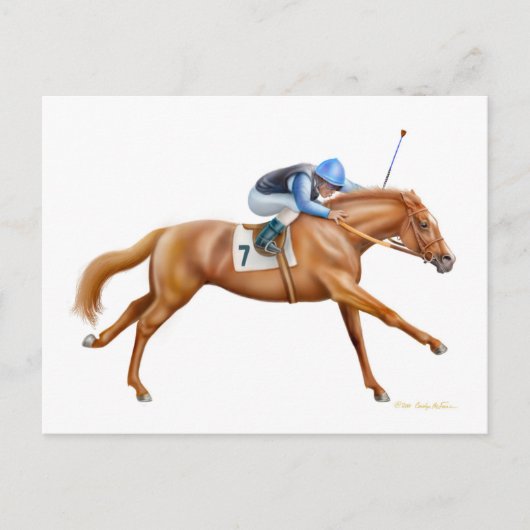 Carte postale de l'hippocampe Thoroughbb (Devant)
