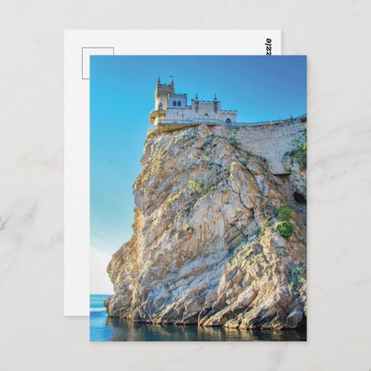 Carte postale de l'hirondelle le plus beau château (Devant / Derrière)