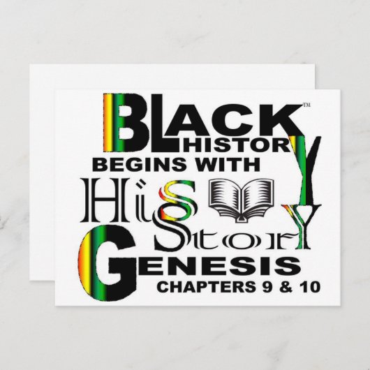 Carte postale de l'historique noir (Devant / Derrière)