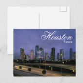 Carte postale de l'horizon de Houston Texas (Devant / Derrière)