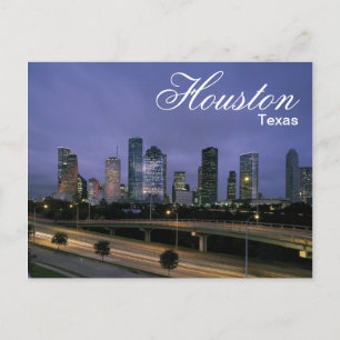 Carte postale de l'horizon de Houston Texas