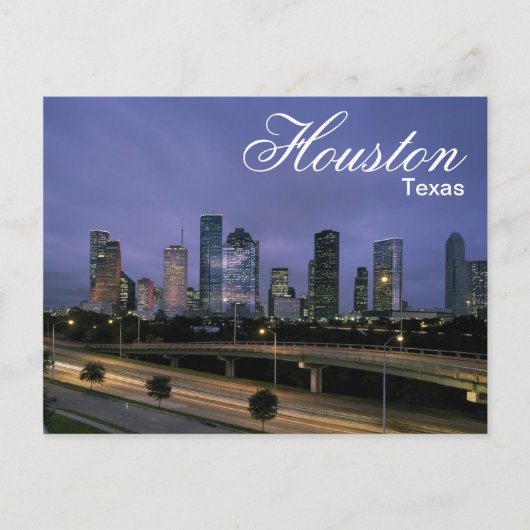 Carte postale de l'horizon de Houston Texas (Devant)