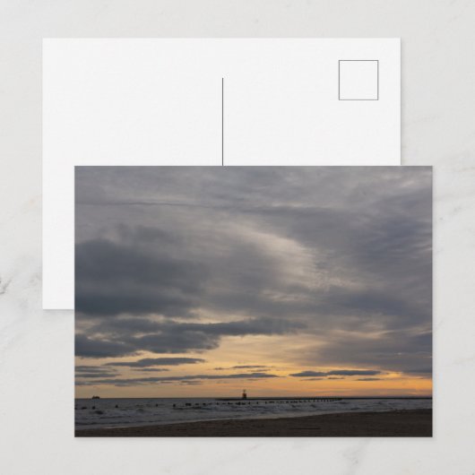 Carte postale de l'horizon du coucher de soleil se (Devant / Derrière)