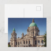 Carte postale de l'hôtel de ville de Belfast (Devant / Derrière)