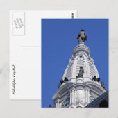 Carte postale de l'hôtel de ville de Philadelphie (Devant / Derrière)