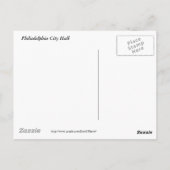 Carte postale de l'hôtel de ville de Philadelphie (Dos)