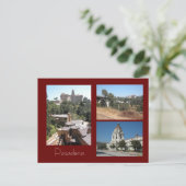 Carte postale de l'hôtel de ville et du pont Pasad (Debout devant)