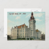 Carte postale de l'hôtel de ville original à Buffa (Devant / Derrière)