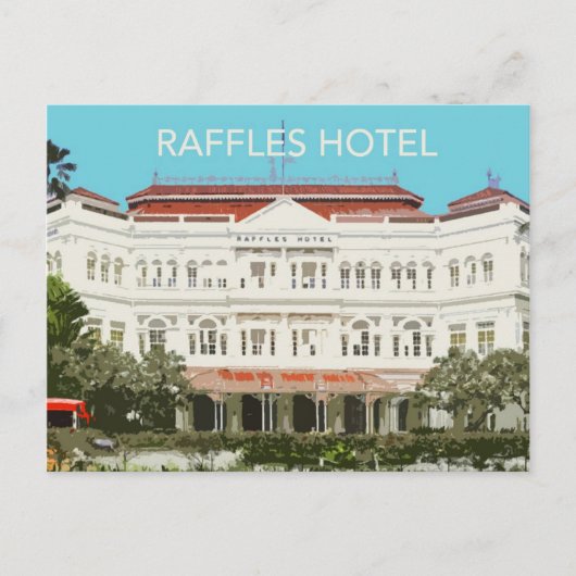 Carte postale de l'hôtel Raffles Singapour (Devant)