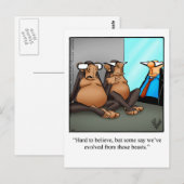 Carte postale de l'Humour de zoo amusant (Devant / Derrière)