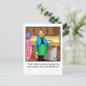 Carte postale de l'Humour Thanksgiving drôle (Debout devant)