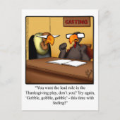 Carte postale de l'Humour Thanksgiving drôle (Devant)