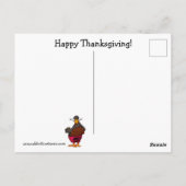 Carte postale de l'Humour Thanksgiving drôle (Dos)
