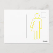 Carte postale de l'icône transgenre jaune (Dos)