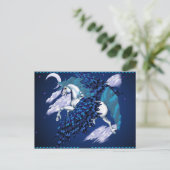 Carte postale de licorne ailée (Debout devant)