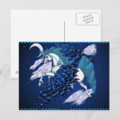 Carte postale de licorne ailée (Devant / Derrière)