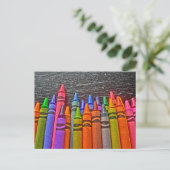 Carte postale de l'idée brillante crayon coloré (Debout devant)