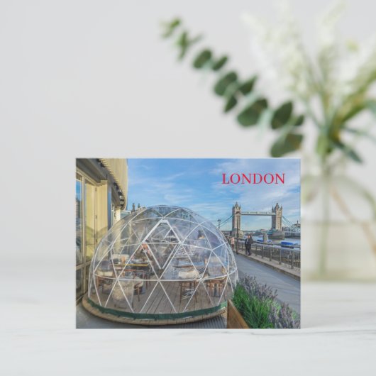 Carte postale de l'igloo géant de Londres (Debout devant)