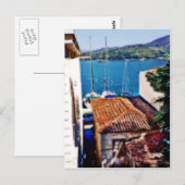 Carte postale de l'île d'Aegina (Devant / Derrière)