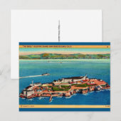 Carte postale de l'île d'Alcatraz (Devant / Derrière)