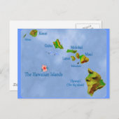 Carte postale de l'île de Blue Hawaii (Devant / Derrière)