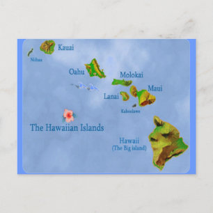 Carte postale de l'île de Blue Hawaii
