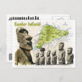 Carte postale de l'île de Pâques (Devant / Derrière)