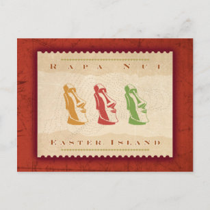 Carte postale de l'île de Pâques