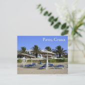 Carte postale de l'île de Paros, Grèce Parasols (Debout devant)
