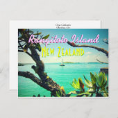 Carte postale de l'île de Rangitoto, Nouvelle-Zéla (Devant / Derrière)