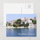 Carte postale de l'île de Skiathos, Grèce (Devant / Derrière)