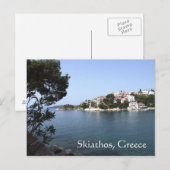 Carte postale de l'île de Skiathos, Grèce (Devant / Derrière)