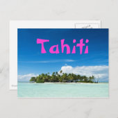 Carte postale de l'île de Tahiti (Devant / Derrière)