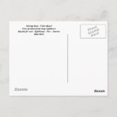 Carte postale de l'île de Tybee (Dos)