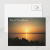 Carte postale de l'île grecque de Paros (Devant / Derrière)