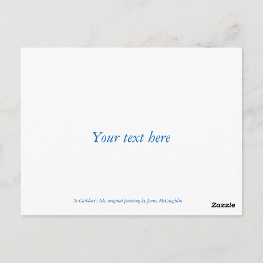 Carte postale de l'île St.Cuthbert (Dos)