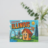 Carte postale de l'ILLINOIS (Debout devant)