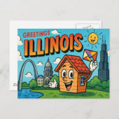 Carte postale de l'ILLINOIS (Devant / Derrière)