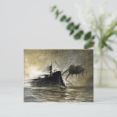 Carte postale de l'illustration de la guerre vinta (Debout devant)