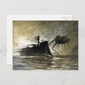 Carte postale de l'illustration de la guerre vinta (Devant / Derrière)