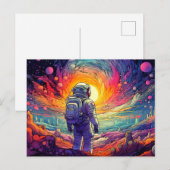 Carte Postale De l'illustration de l'espace et au-delà (Devant / Derrière)