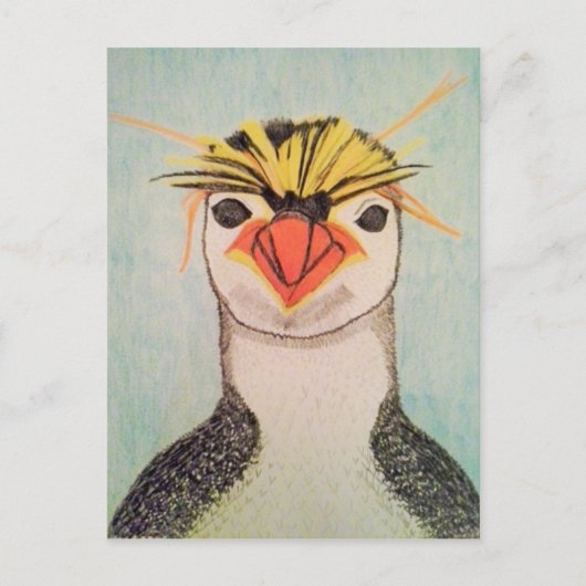 Carte postale de l'illustration de pingouin mignon (Devant)