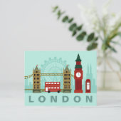 Carte postale de l'illustration mignonne Londres (Debout devant)