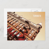 Carte postale de l'immeuble Toronto Flat Iron (Devant / Derrière)