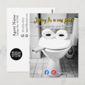 carte postale de l'immobilier crampé toilette (Devant / Derrière)