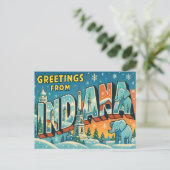 Carte postale de l'INDIANA (Debout devant)